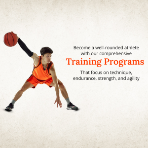 Comprehensive Athlete Training Programs Business Poster For X