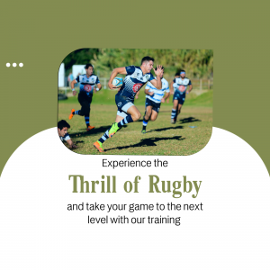 Rugby Training Advertisement Creative Design For WhatsApp
