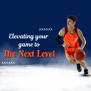 Elevating Your Game To The Next Level Basketball Sports Design Advertisement For Threads