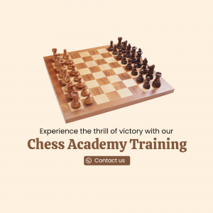 Chess Academy Training Advertisement Design For Threads