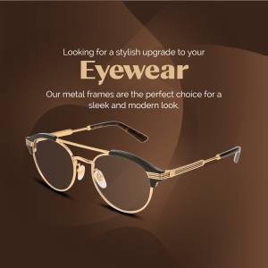 Stylish Metal Frame Eyewear Advertisement Poster For Google Business Profile