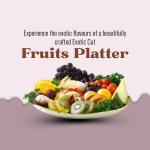 Exotic Fruits Platter Promotion Advertisement For Pinterest