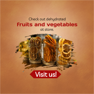 Dehydrated Fruits And Vegetables Store Promotion Promotional Banner For Telegram