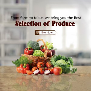 Fresh Farm Produce Selection Branding Post For Threads