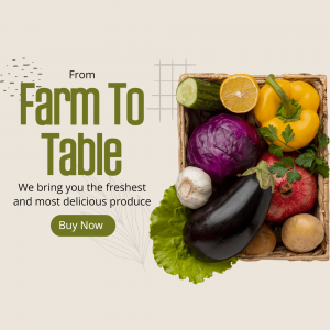 Farm To Table Fresh Produce Business Poster For Telegram