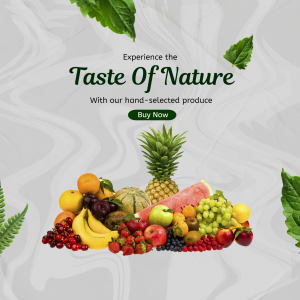 Experience The Taste Of Nature Design For Telegram