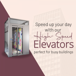 Modern High-Speed Elevator Advertising Banner For Telegram