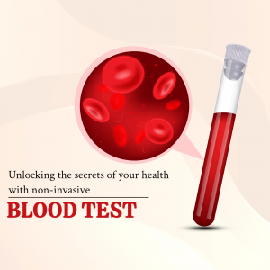Non-Invasive Blood Test Health Awareness Promotional Banner For Instagram