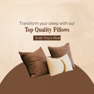 Top Quality Pillows Advertisement Design For Telegram