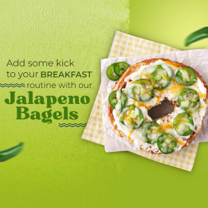 Jalapeno Bagel Breakfast Promotion Advertisement For LinkedIn