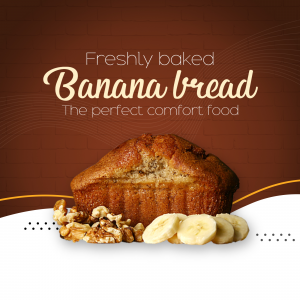Freshly Baked Banana Bread Template For Pinterest
