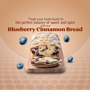 Blueberry Cinnamon Bread Advertisement Creative Design For Google Business Profile