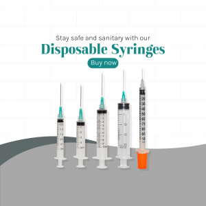 Medical Disposable Syringes Promotion Graphic For Telegram
