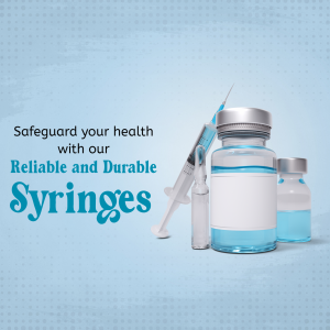 Reliable Medical Syringes And Vaccine Vials Graphic For WhatsApp