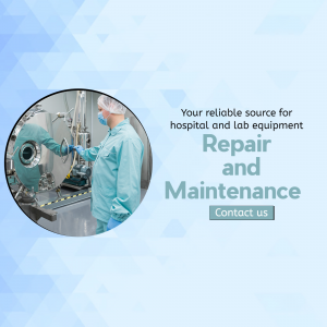 Hospital And Lab Equipment Repair Services Social Media Post For X