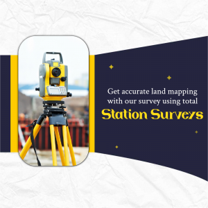 Professional Total Station Land Surveying Services Promotional Banner For Pinterest