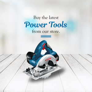 Bosch Circular Saw Promotion Design For Twitter