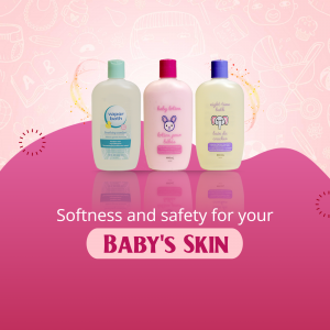 Gentle Baby Skincare Product Collection Advertisement For LinkedIn