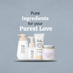 Natural Baby Skincare Product Collection Branding Post For Pinterest