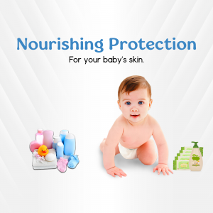 Baby Skincare Nourishing Protection Business Poster For Instagram