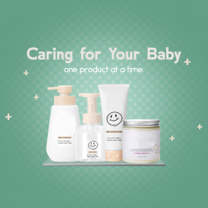 Natural Baby Skincare Set Artwork For LinkedIn