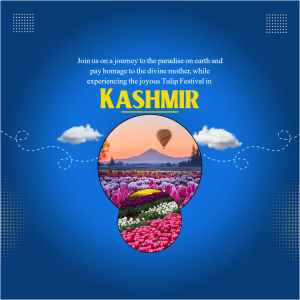 Kashmir Tulip Festival Invitation Branding Post For Facebook