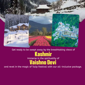Kashmir And Vaishno Devi Tour Package Social Media Post For Facebook