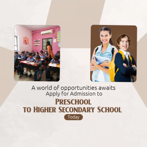 School Admission Announcement Image For Facebook