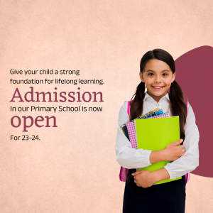 Primary School Admission Announcement Social Media Post For X