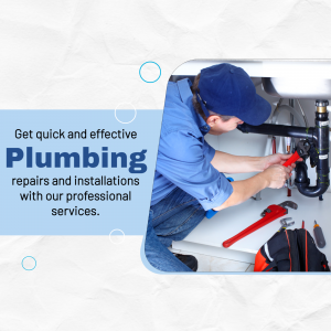 Professional Plumbing Services Advertisement Creative Design For WhatsApp
