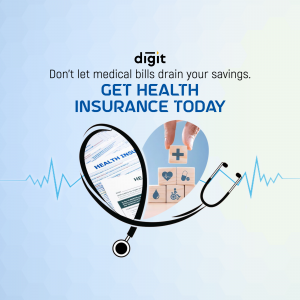 Digit Health Insurance Promotional Graphic Advertisement For WhatsApp