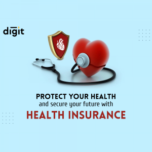 Digit Health Insurance Promotional Graphic Flyer For LinkedIn