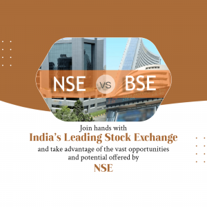 NSE Vs BSE Stock Exchange Comparison Graphic For WhatsApp