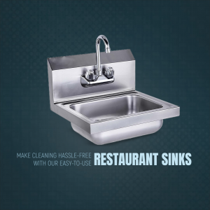 Commercial Restaurant Sink Marketing Image For Pinterest