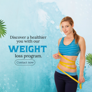Healthy Weight Loss Program Advertisement Promotional Banner For LinkedIn