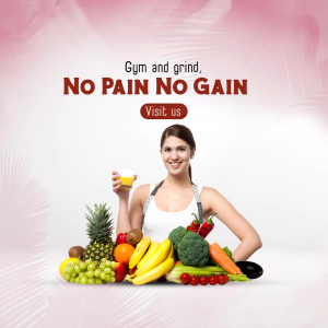 Healthy Living Fitness Promotion Design For Pinterest