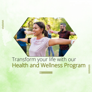 Health And Wellness Program Promotion Banner For Twitter
