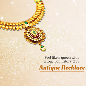 Traditional Antique Gold Necklace Image For Threads