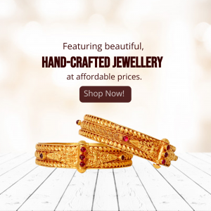 Hand-Crafted Gold Jewellery Collection Template For Twitter