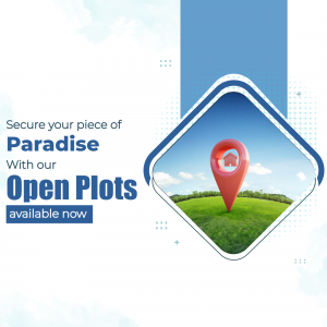 Open Plots Real Estate Advertisement Graphic For LinkedIn