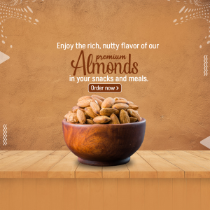 Premium Almonds Promotion Social Media Post For Pinterest