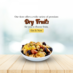 Premium Dry Fruits Collection Promotion Flyer For Facebook