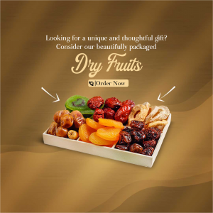 Premium Dry Fruits Gift Box Poster For Telegram