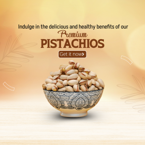 Premium Pistachios Promotional Ad Design For Telegram