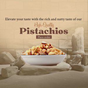 Premium Pistachios Social Media Advertisement Branding Post For X