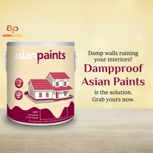 Asian Paints Dampproof Product Advertisement Creative Design For Twitter