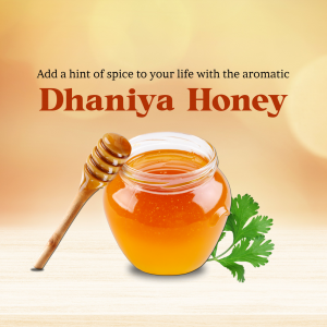 Dhaniya Honey Advertisement Banner For Twitter
