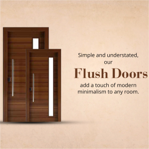Modern Flush Doors Minimalist Design Branding Post For Twitter