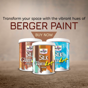 Berger Silk GlamArt Interior Paint Advertisement Design For WhatsApp