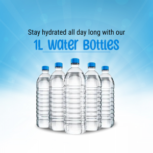 Stay Hydrated 1L Water Bottles Image For Twitter